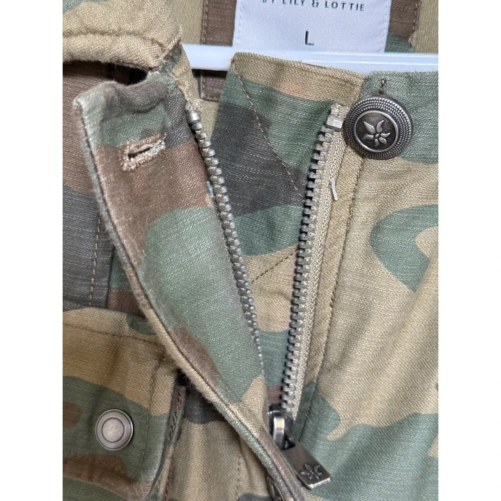 Chelsea DeBoer Lily & Lottie Camo Utility Military Jacket Large Chelsea Houska